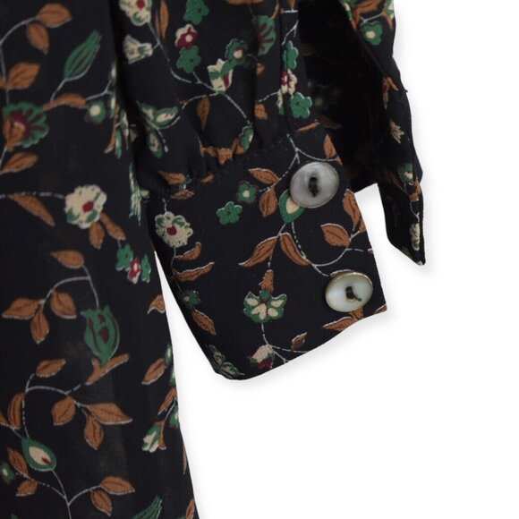 Lucca Dress S Womens Floral Print Cottage Core Long Sleeve Button Lined Boho - Picture 10 of 12